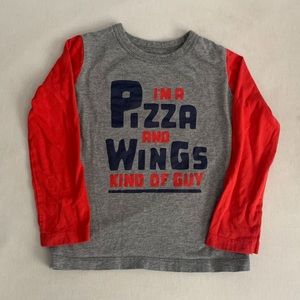 Oshkosh “Pizza and Wings” Raglan Shirt